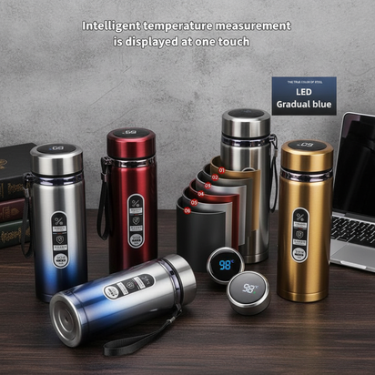 1000ML Stainless Steel Thermos Cup with LED Temperature Display 304 Tea Water Bottle Car Vacuum Flask Thermal Kettle Bottle